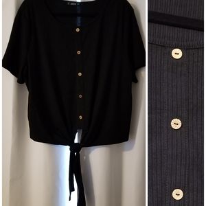 Tied button up shirt